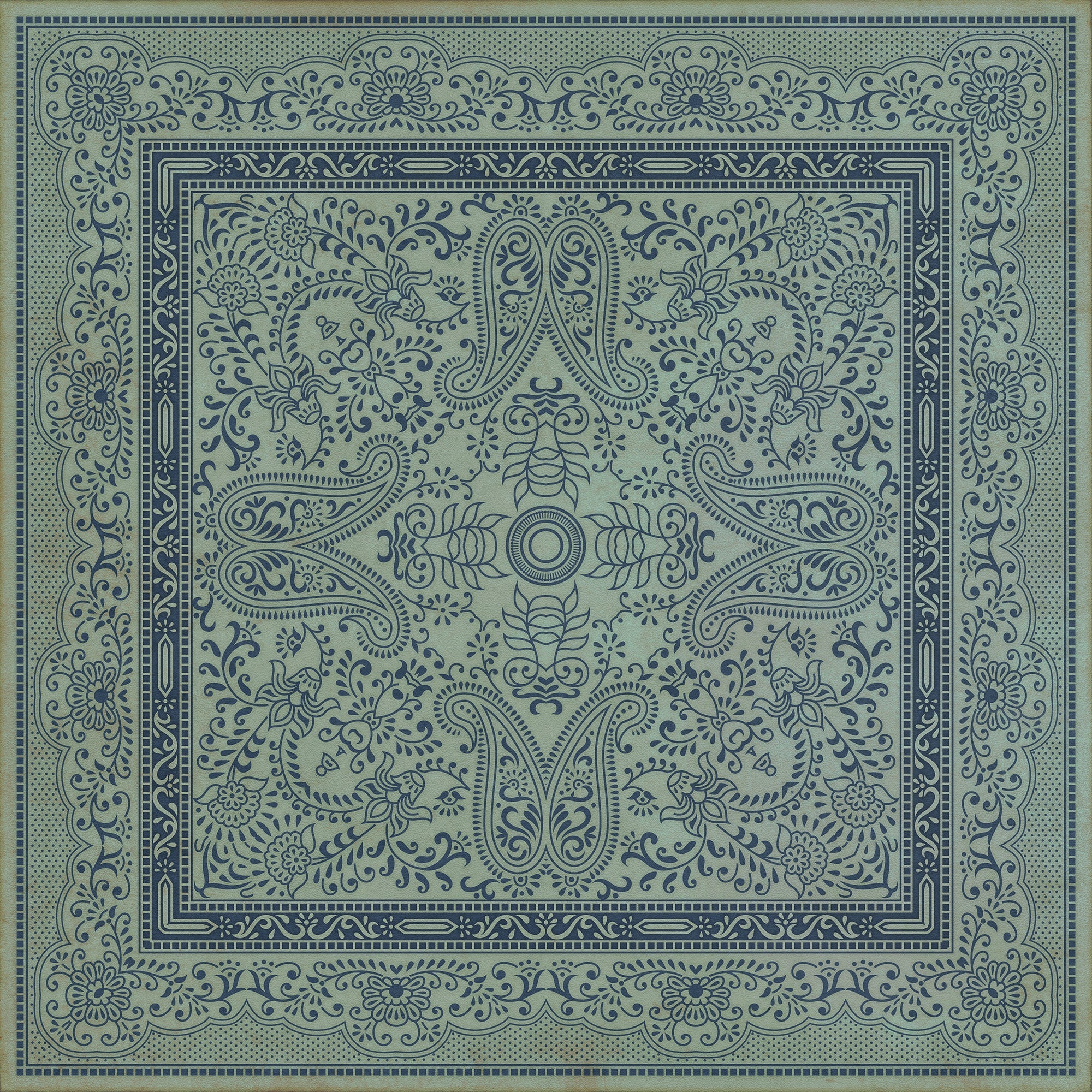Pattern 76 Fairfarren Vinyl Floor Cloth