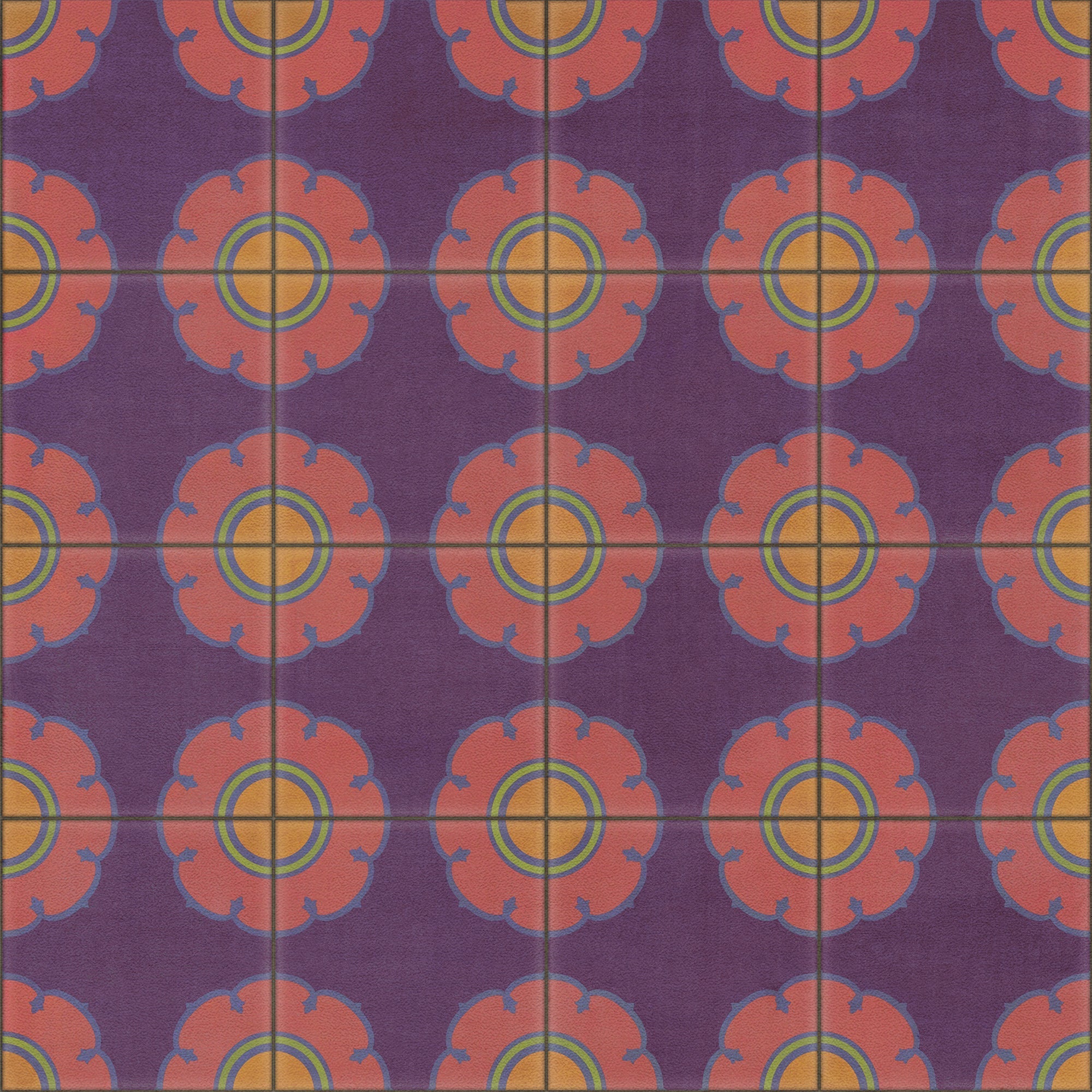 Pattern 78 Tutti Frutti Vinyl Floor Cloth
