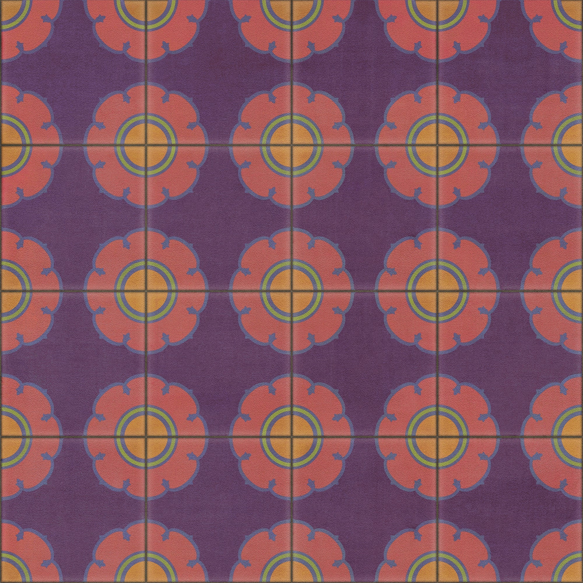 Pattern 78 Tutti Frutti Vinyl Floor Cloth