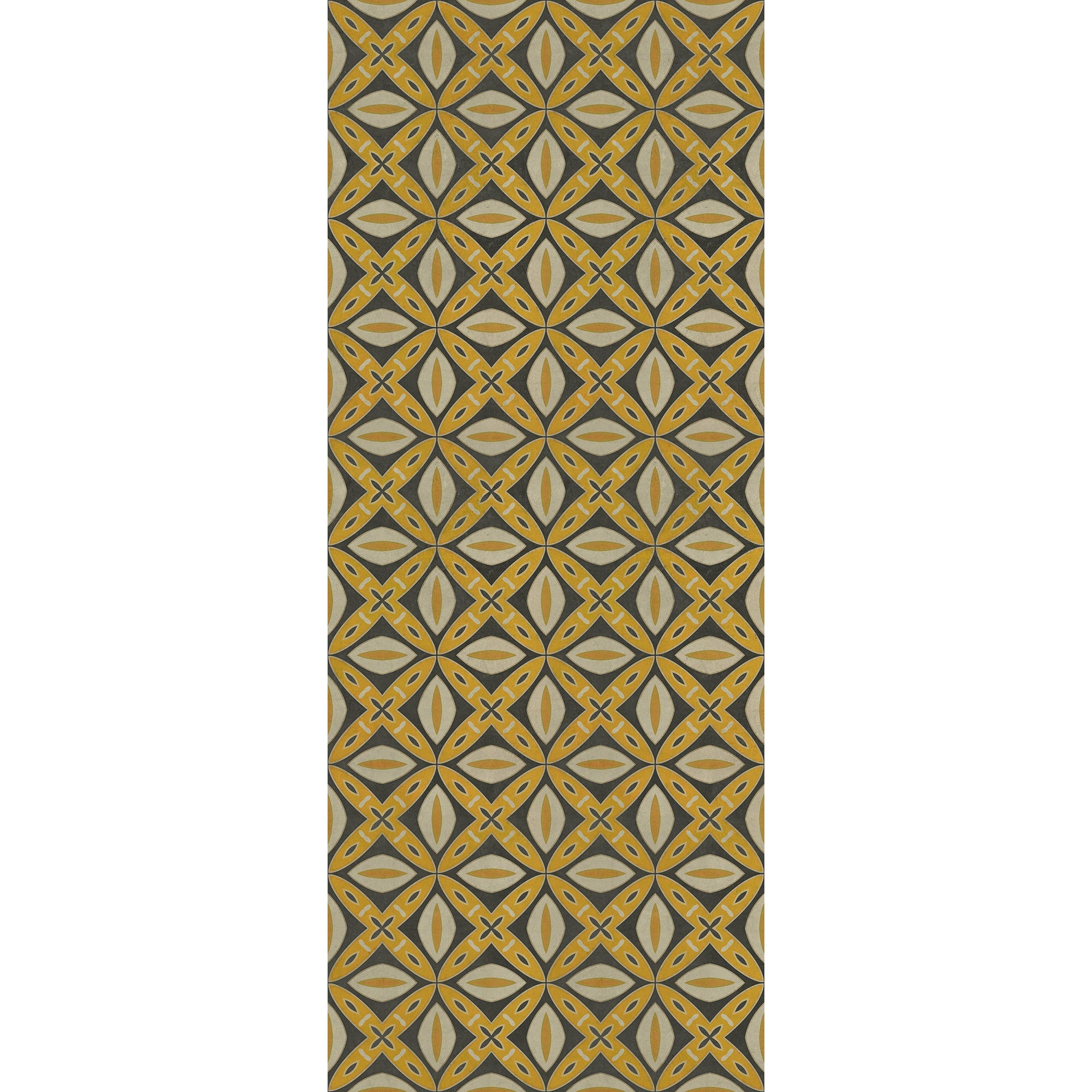 Pattern 82 Canary Robb Vinyl Floor Cloth