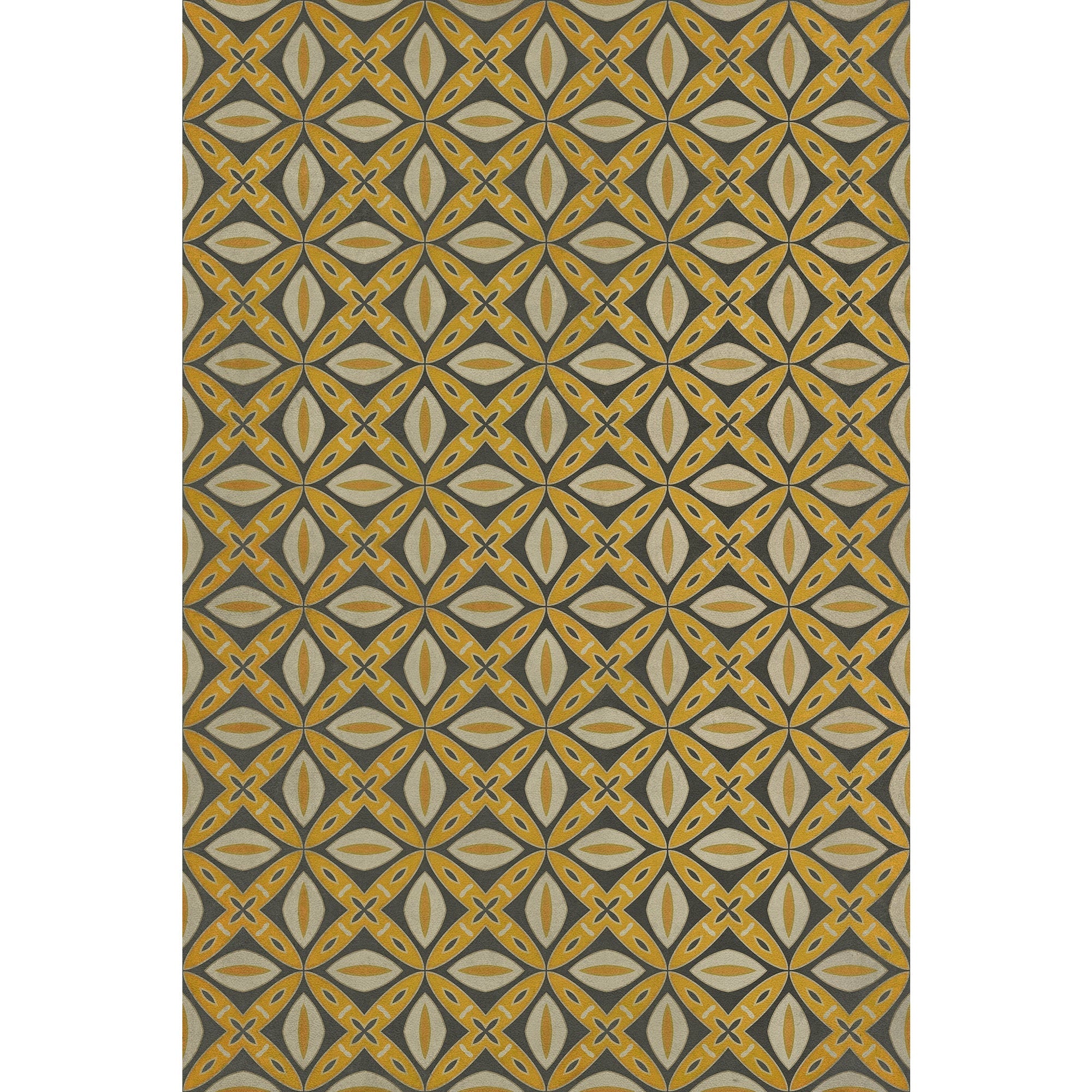 Pattern 82 Canary Robb Vinyl Floor Cloth