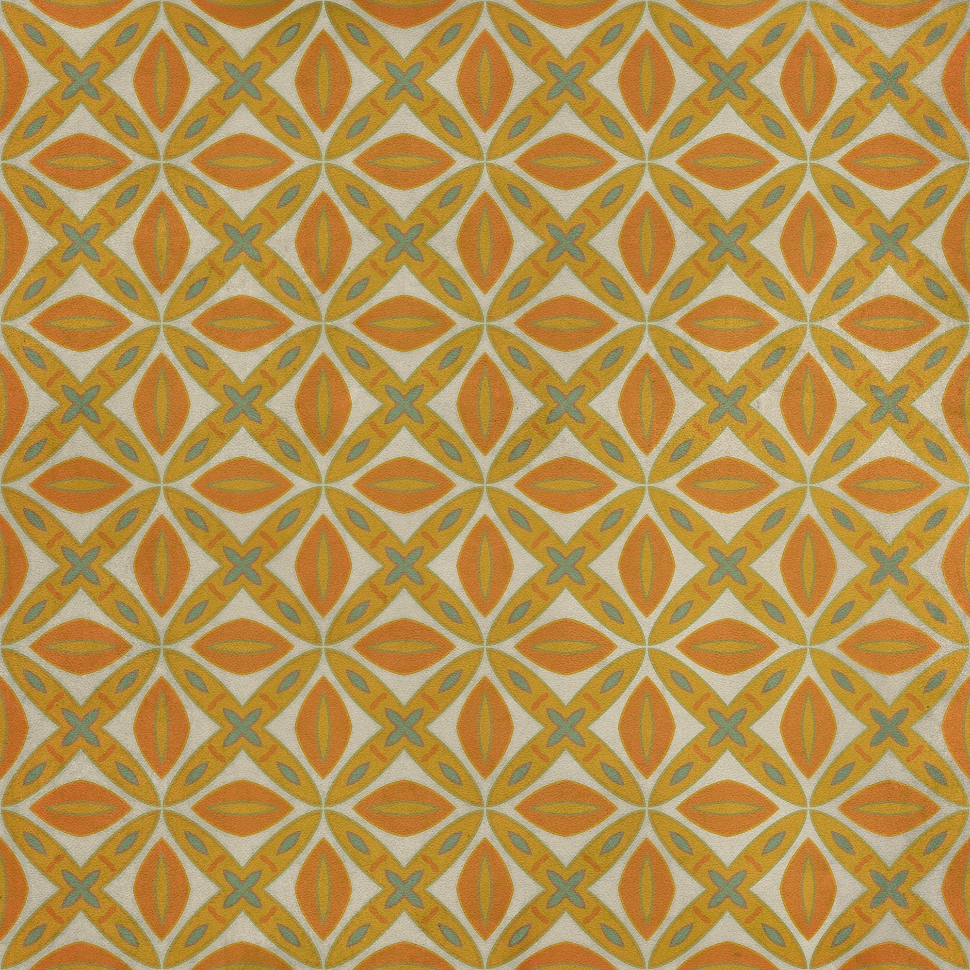Pattern 82 Tiger Lily Vinyl Floor Cloth