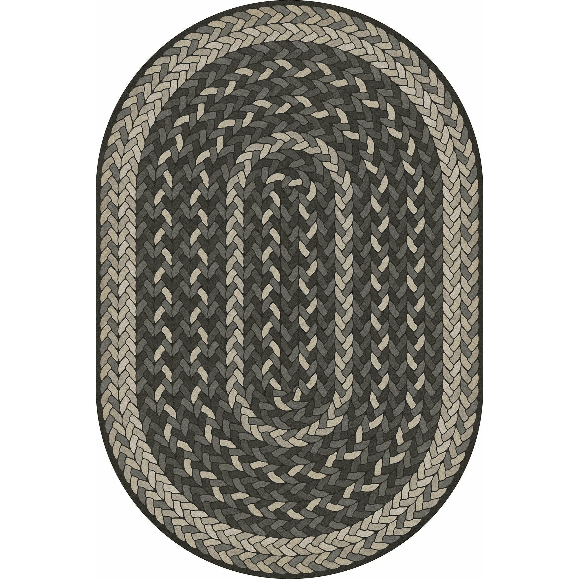 Pattern 85 Such A Cozy Room Braided Oval Vinyl Floor Cloth