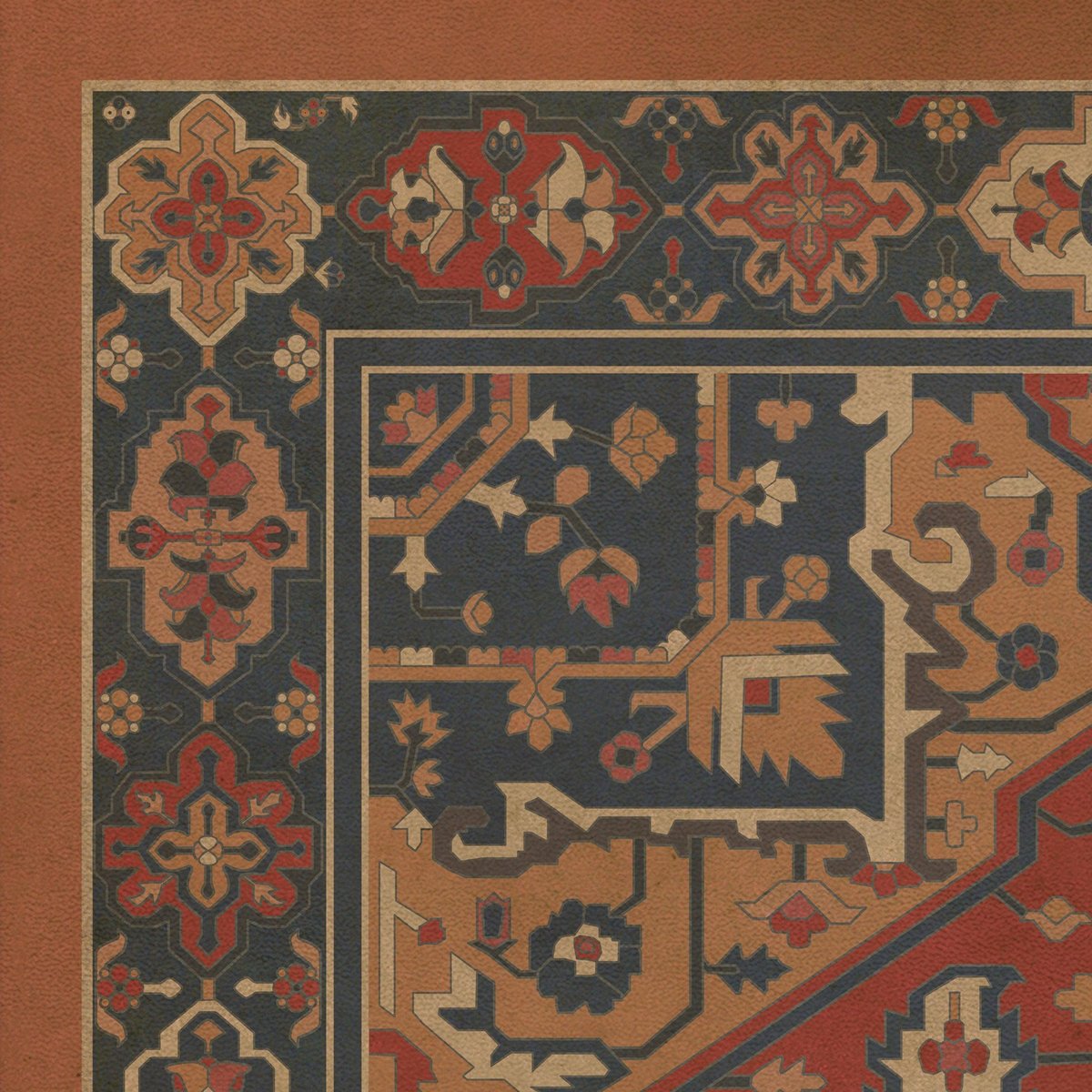 Persian Bazaar Camelot King Arthur Vinyl Floor Cloth