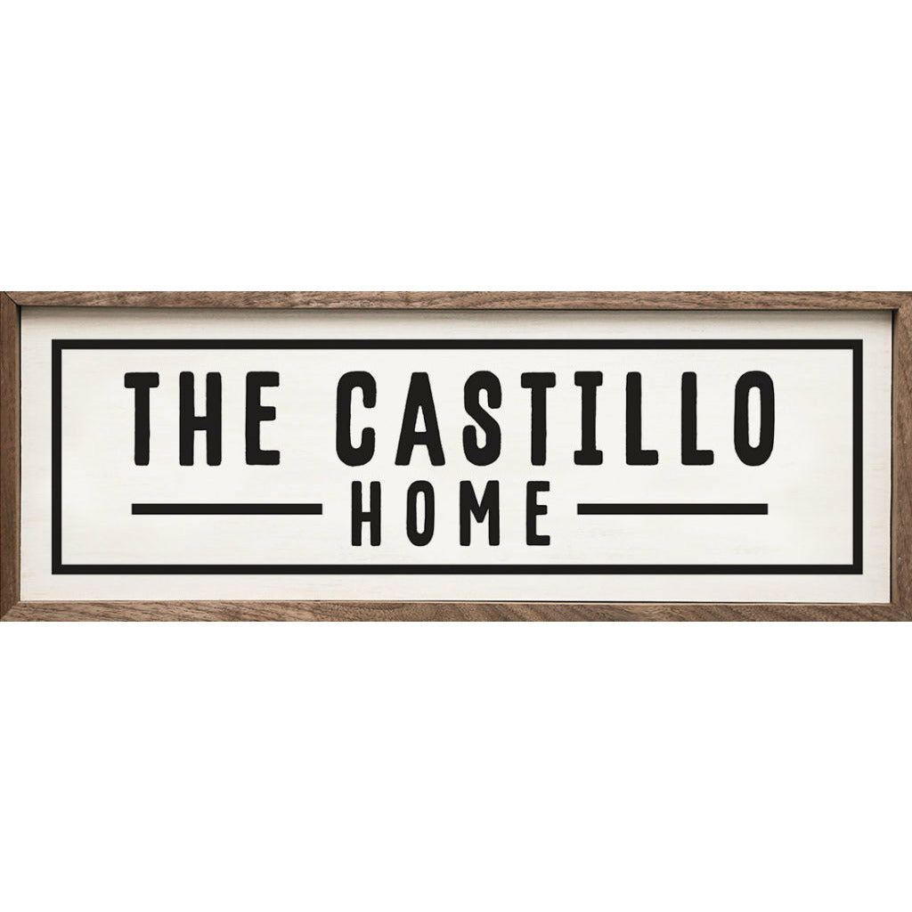 Personalized Family Name Home Wood Framed Print