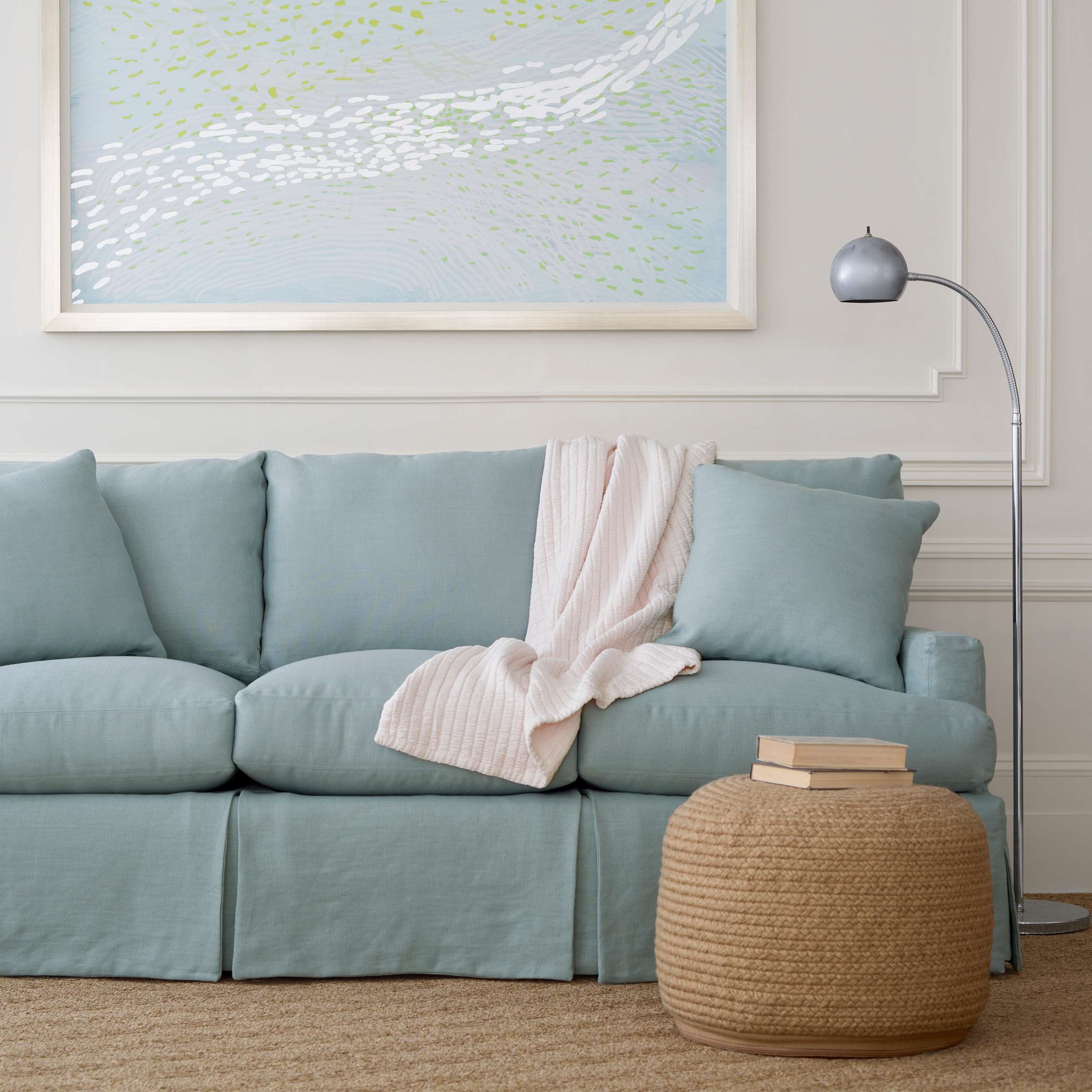 Pine Cone Hill Braided Natural Indoor/Outdoor Pouf