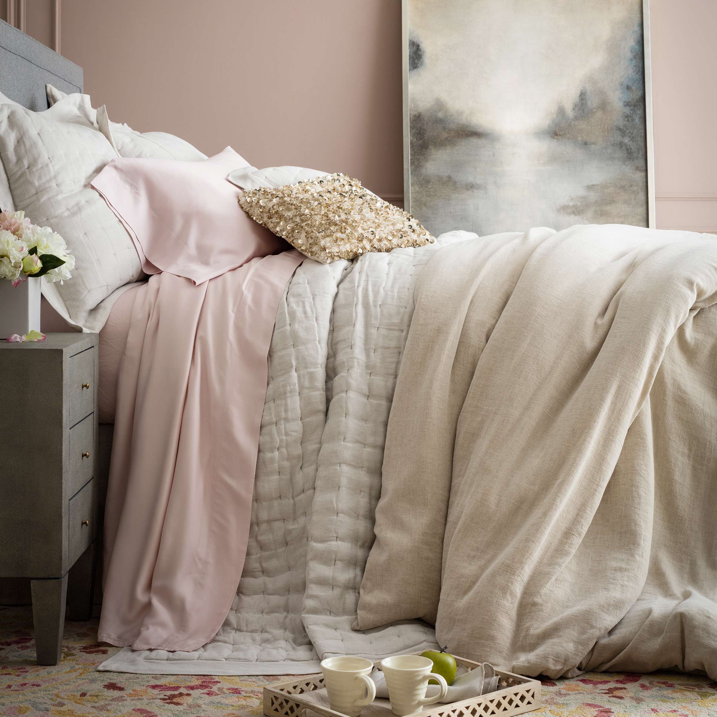 Pine Cone Hill Brussels Natural Quilt