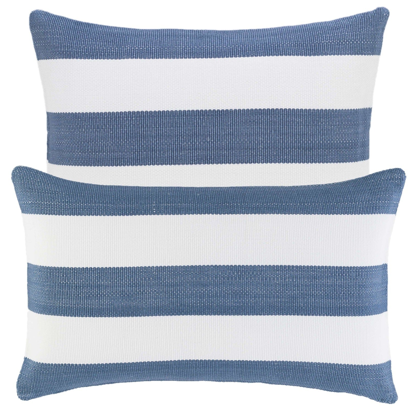 Pine Cone Hill Catamaran Stripe Denim Indoor/Outdoor Pillow