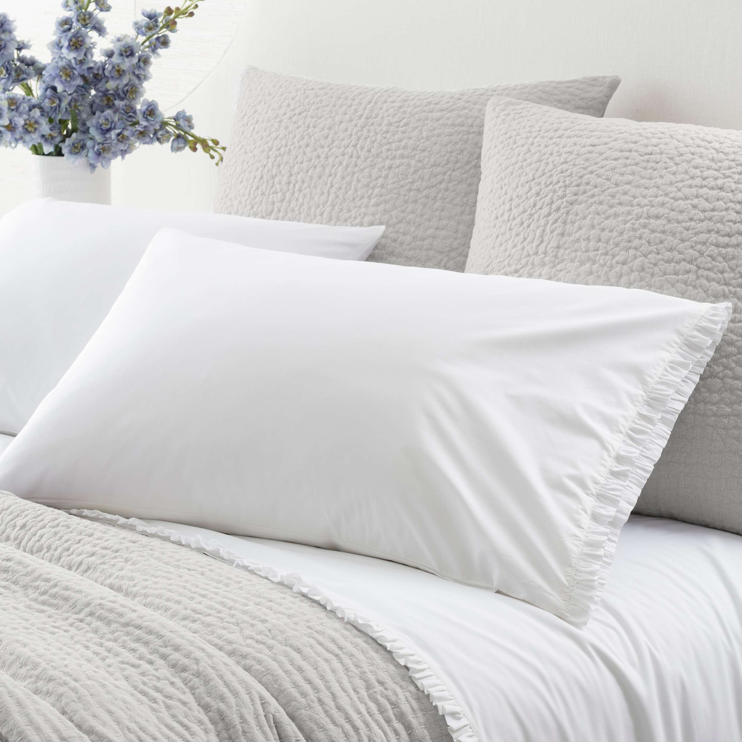 Pine Cone Hill Classic Ruffle White Pillowcase Set