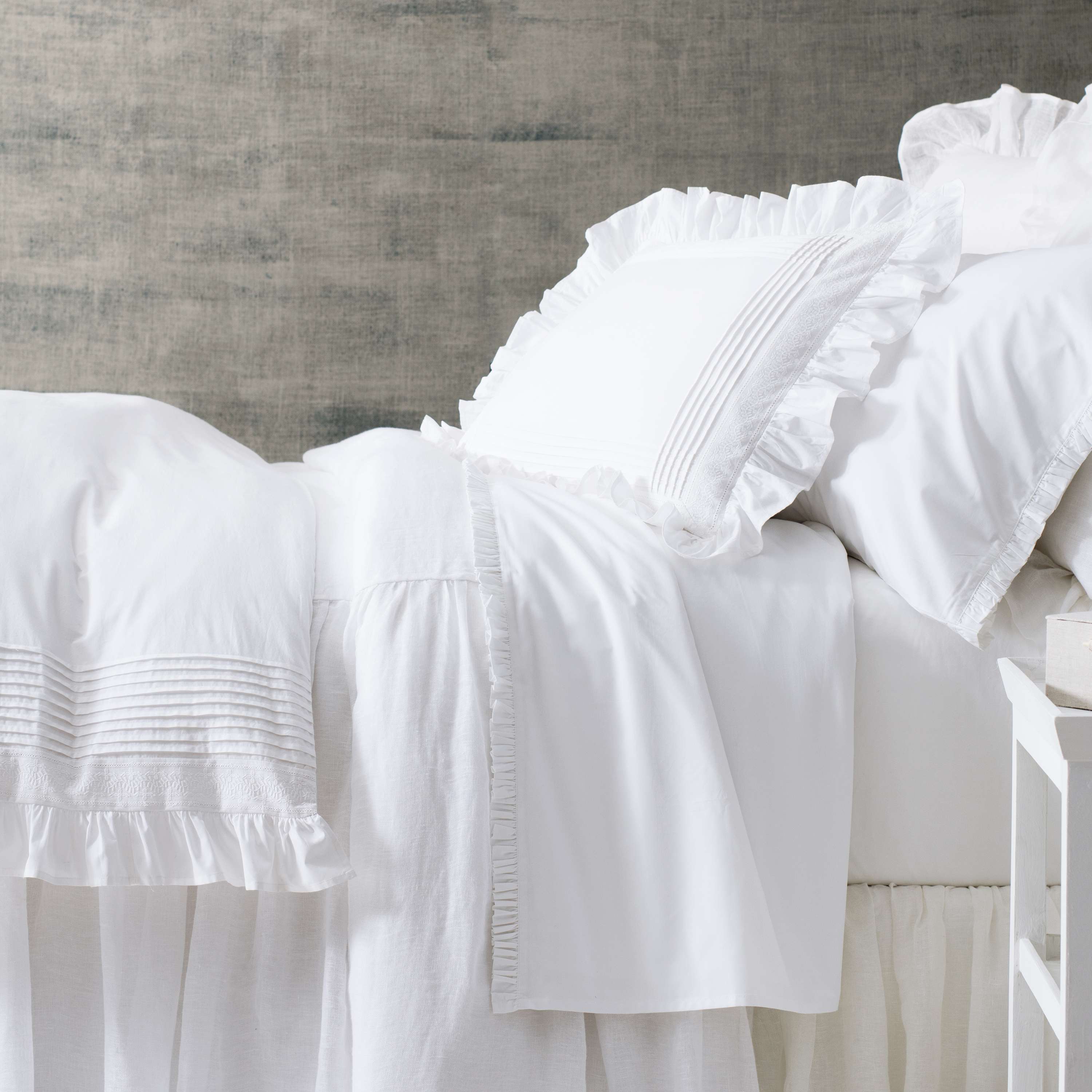 Pine Cone Hill Classic Ruffle White Sheet Set