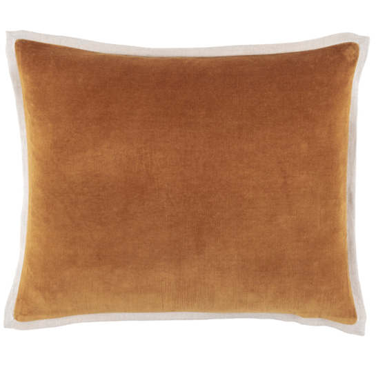 Pine Cone Hill Gehry Velvet/Linen Caramel Decorative Pillow
