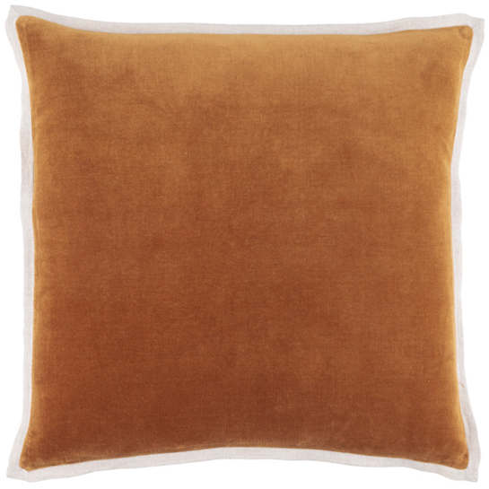 Pine Cone Hill Gehry Velvet/Linen Caramel Decorative Pillow