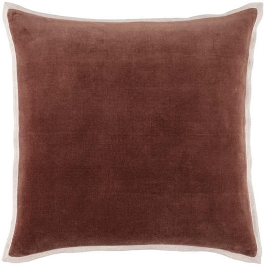 Pine Cone Hill Gehry Velvet/Linen Russet Decorative Pillow