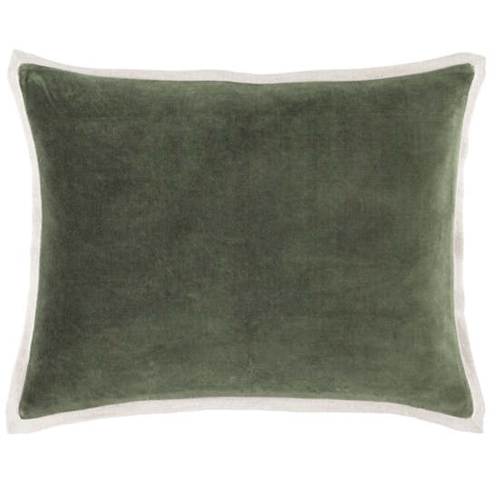 Pine Cone Hill Gehry Velvet/Linen Sage Decorative Pillow