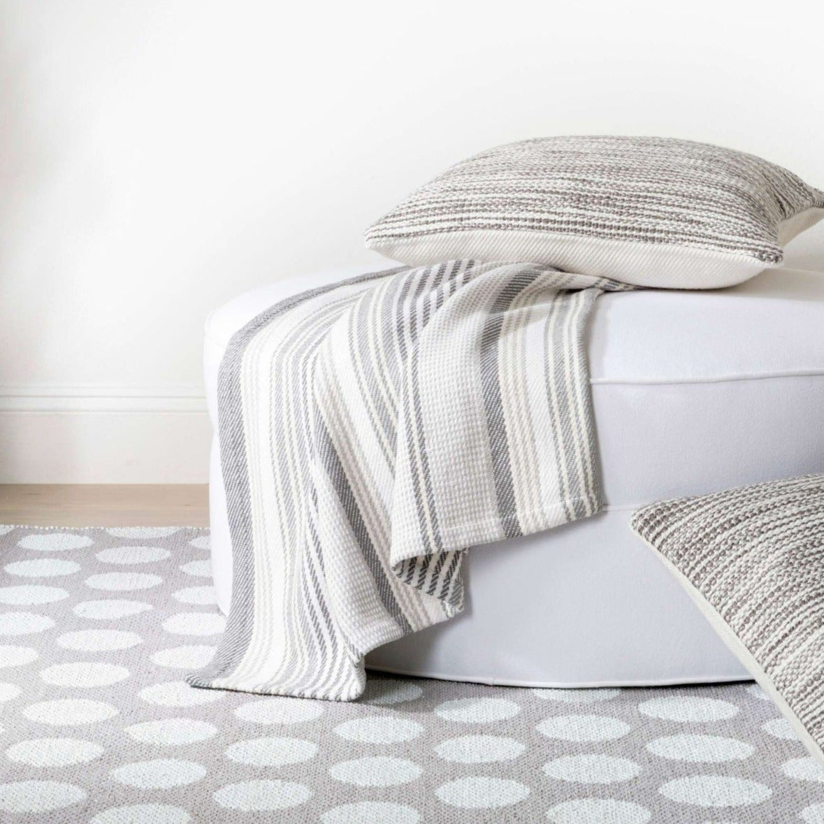 Pine Cone Hill Gradation Ticking Woven Cotton Throw