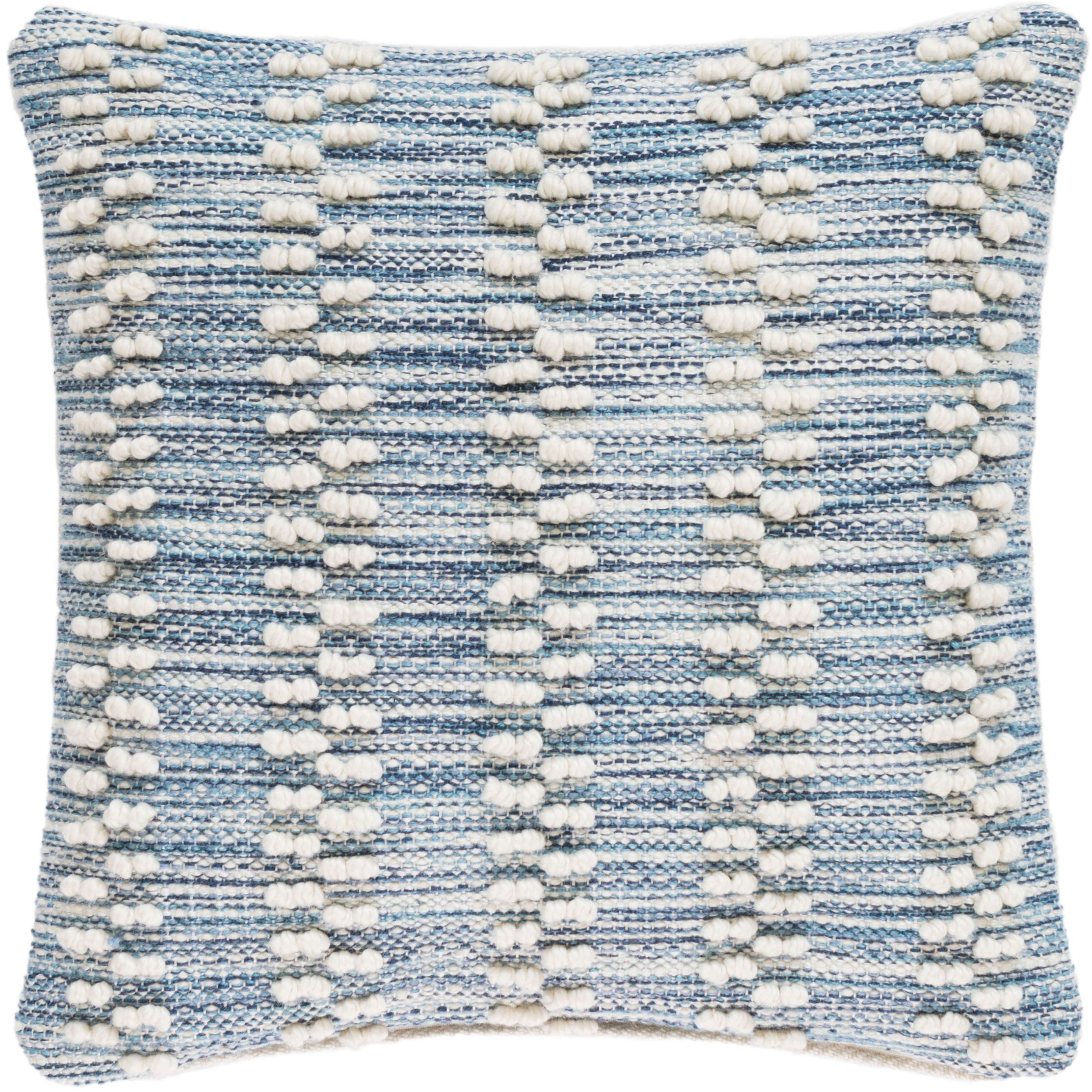 Pine Cone Hill Hobnail Blue Stripe Indoor/Outdoor Decorative Pillow