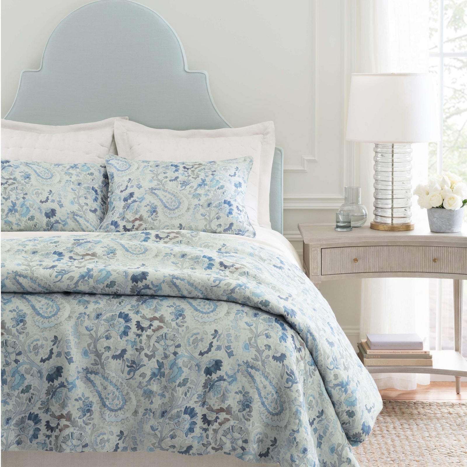Pine Cone Hill Ines Linen Blue Duvet Cover