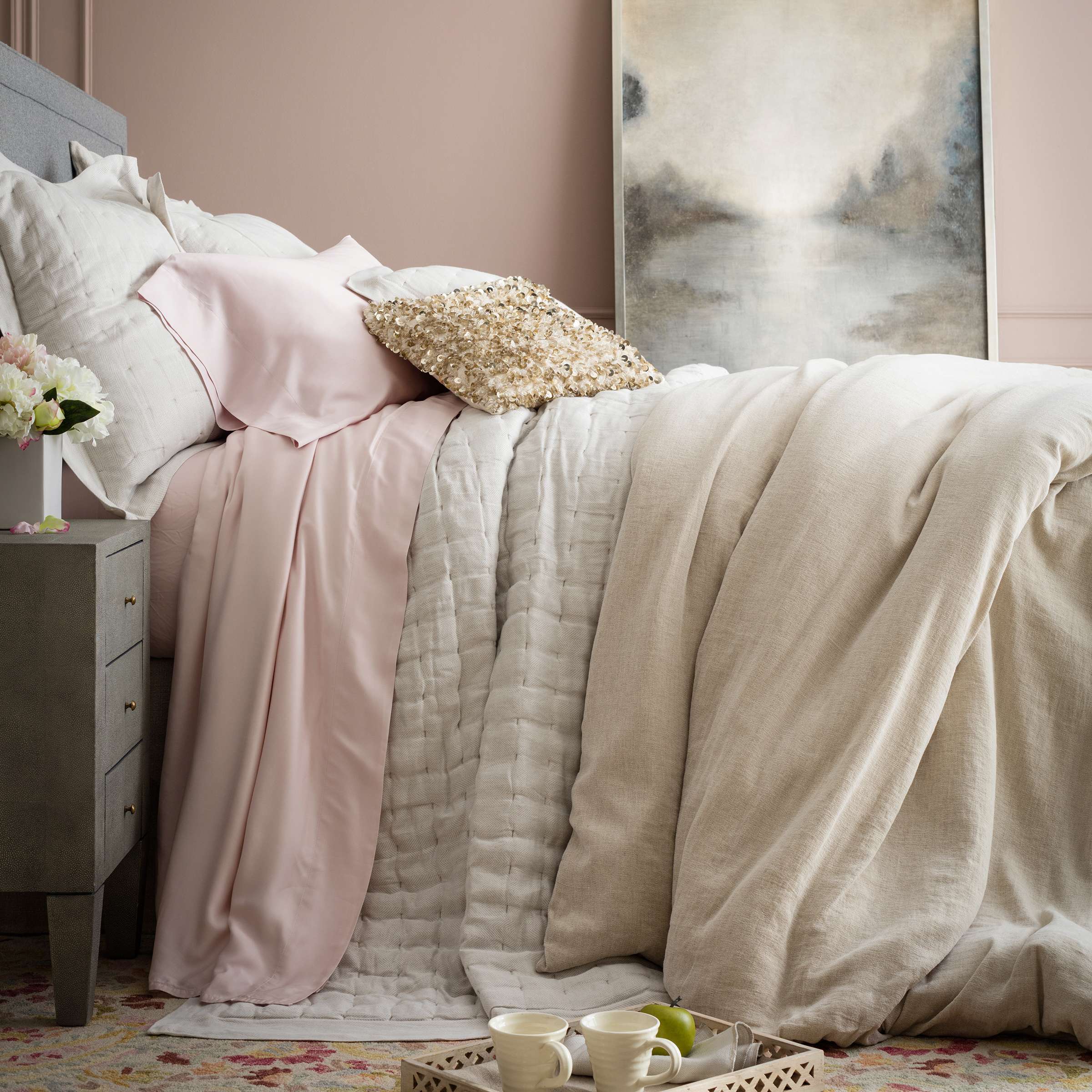 Pine Cone Hill Linen Chenille Natural Duvet Cover