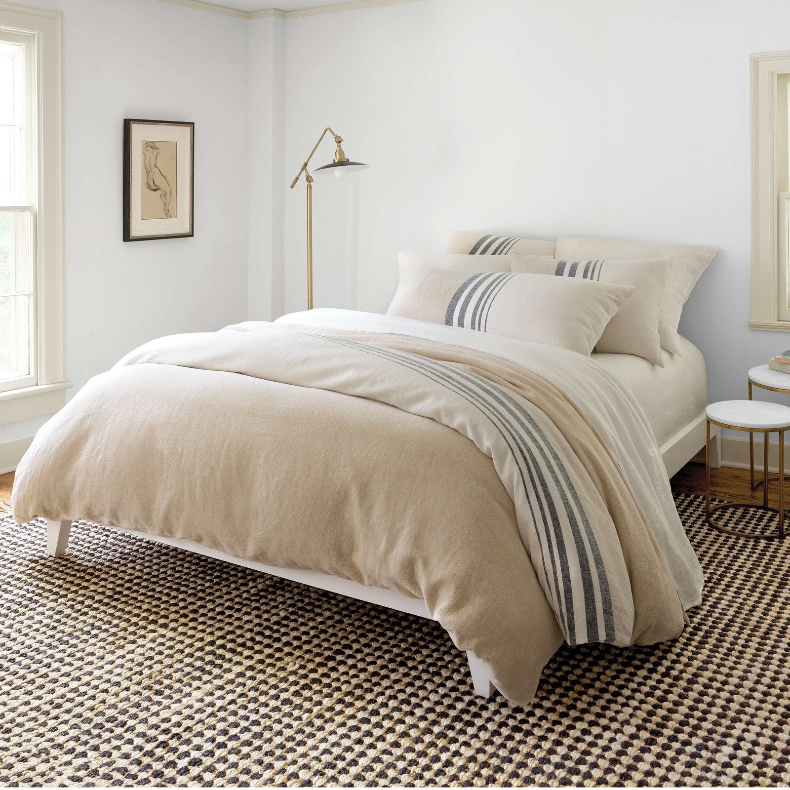 Pine Cone Hill Linen Chenille Stripe Duvet Cover