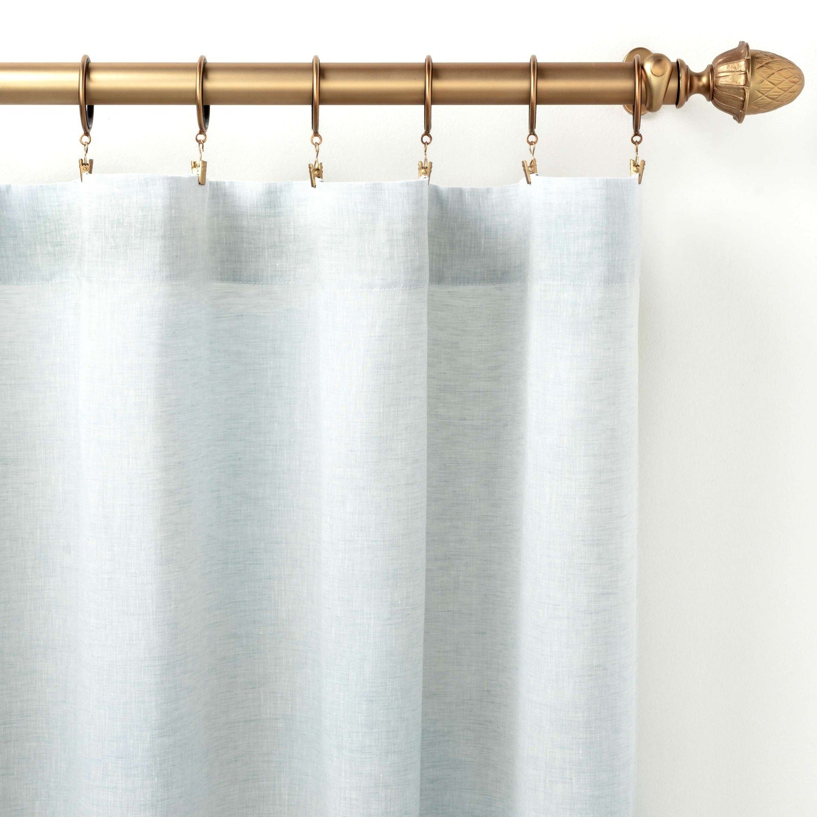 Pine Cone Hill Lush Linen Sky Curtain Panel