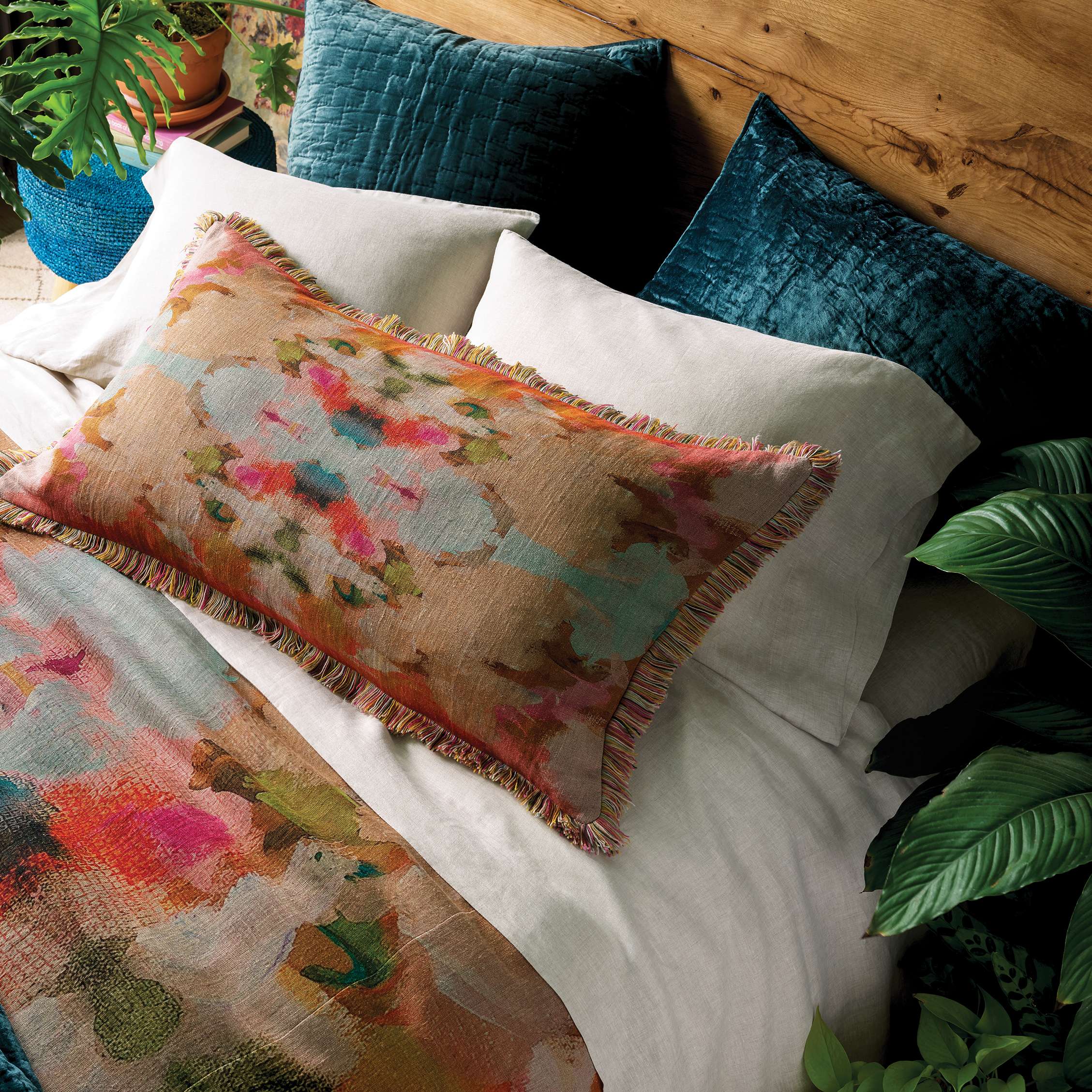 Pine Cone Hill Matte Velvet Juniper Quilted Sham