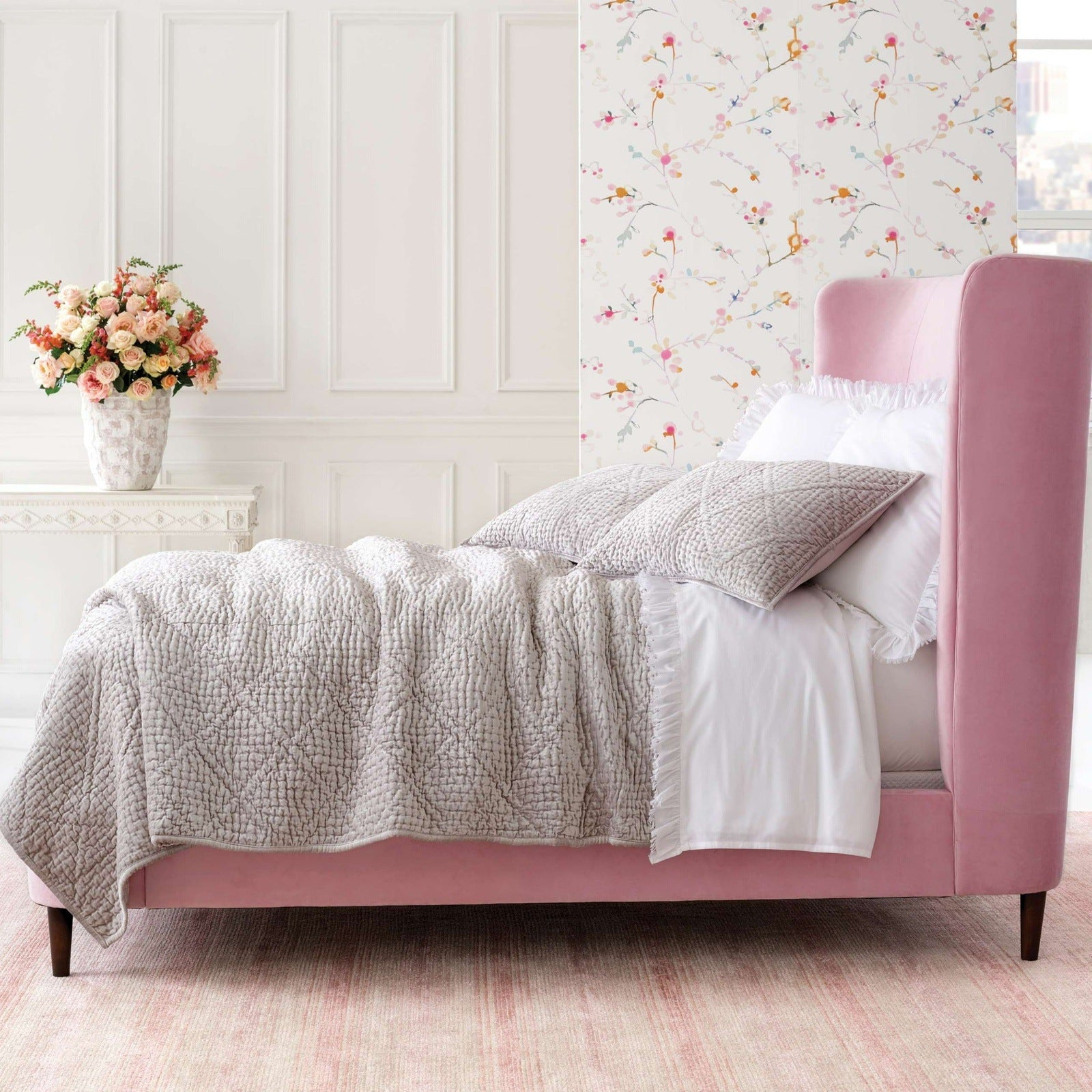 Pine Cone Hill Parisienne Velvet Grey Quilt