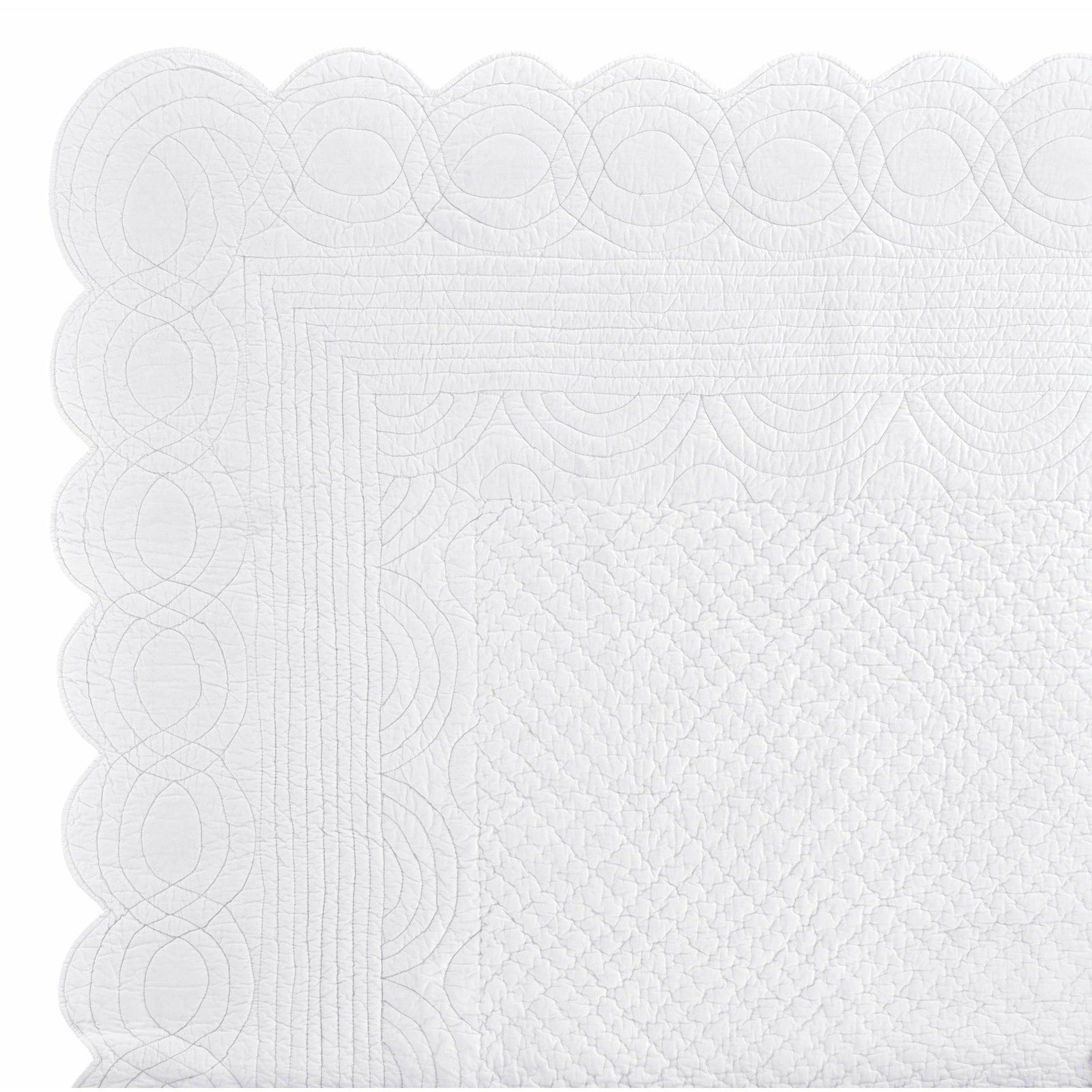 Pine Cone Hill Power Shake Scallop White Quilt