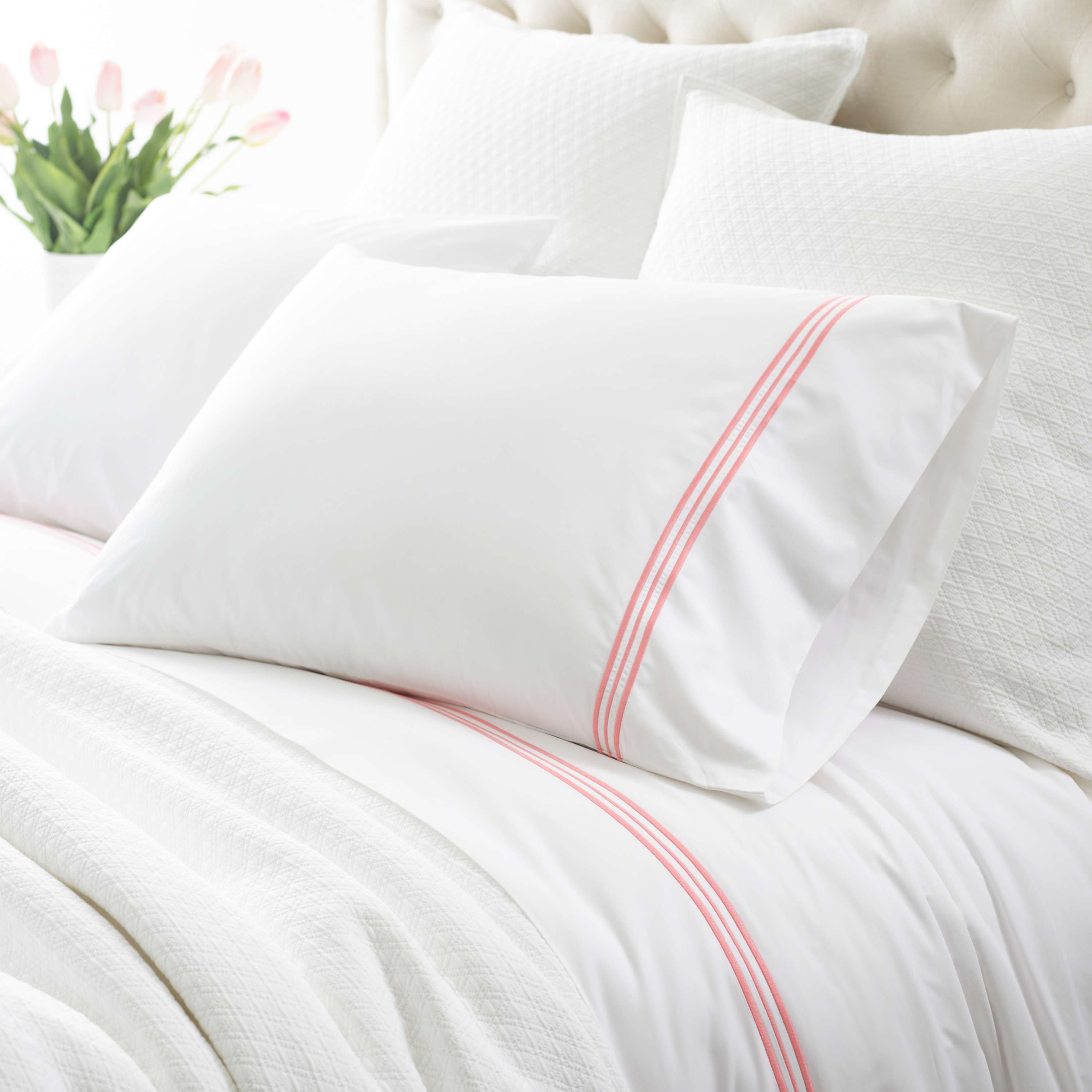 Pine Cone Hill Trio Coral Pillowcase Set