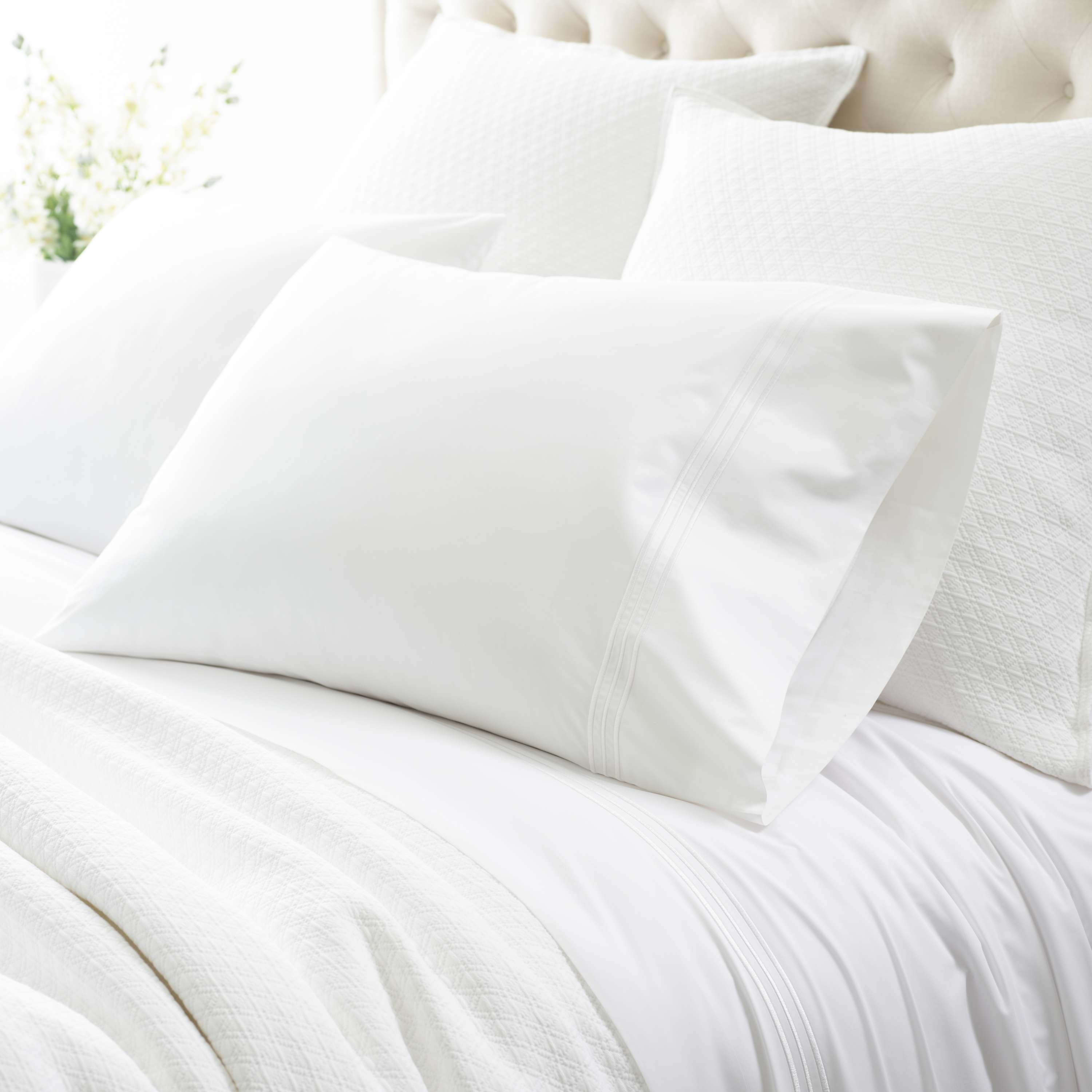 Pine Cone Hill Trio White Pillowcase Set