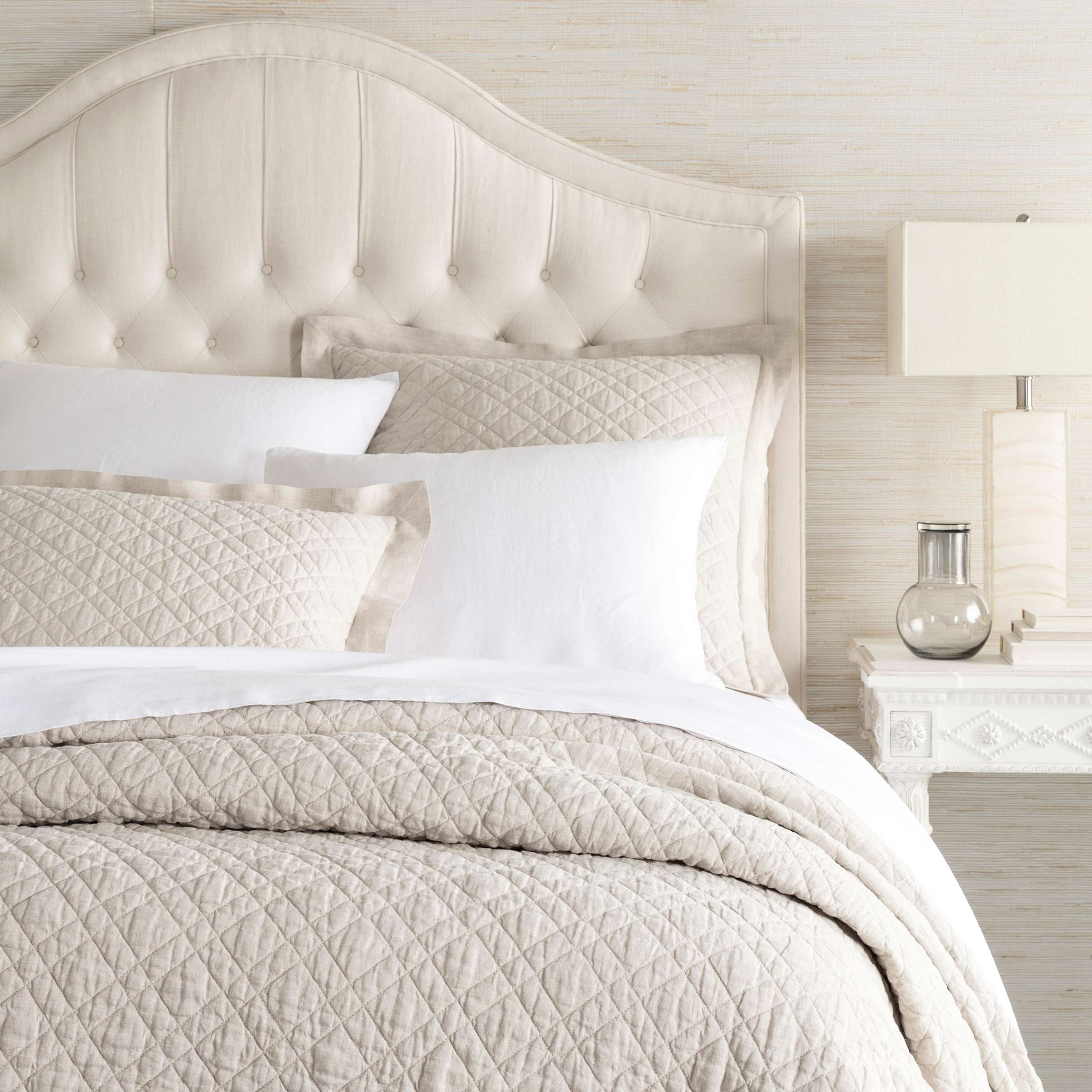 Pine Cone Hill Washed Linen Natural Quilt