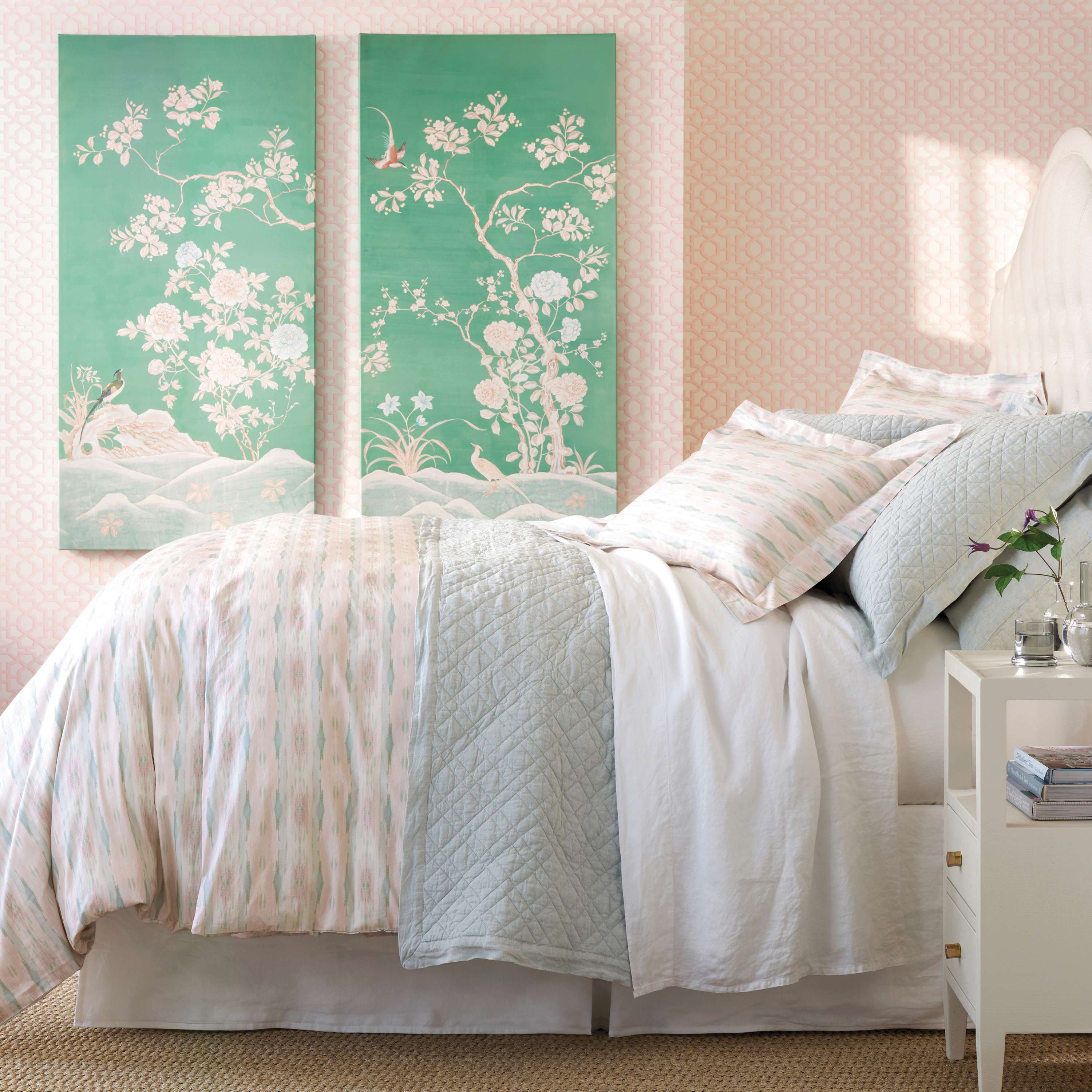 Pine Cone Hill Washed Linen Sky Quilt