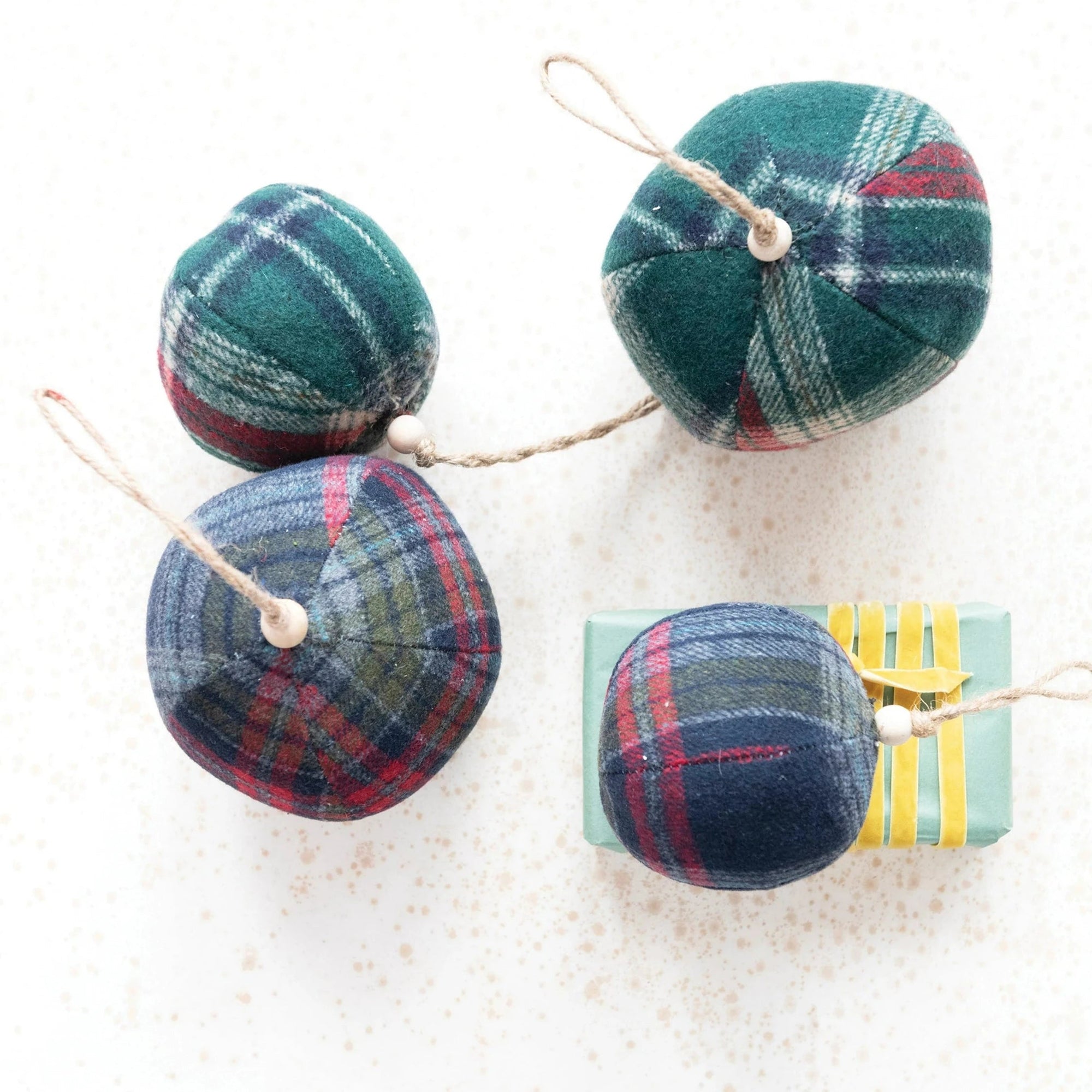 Plaid Flannel Ball Ornament