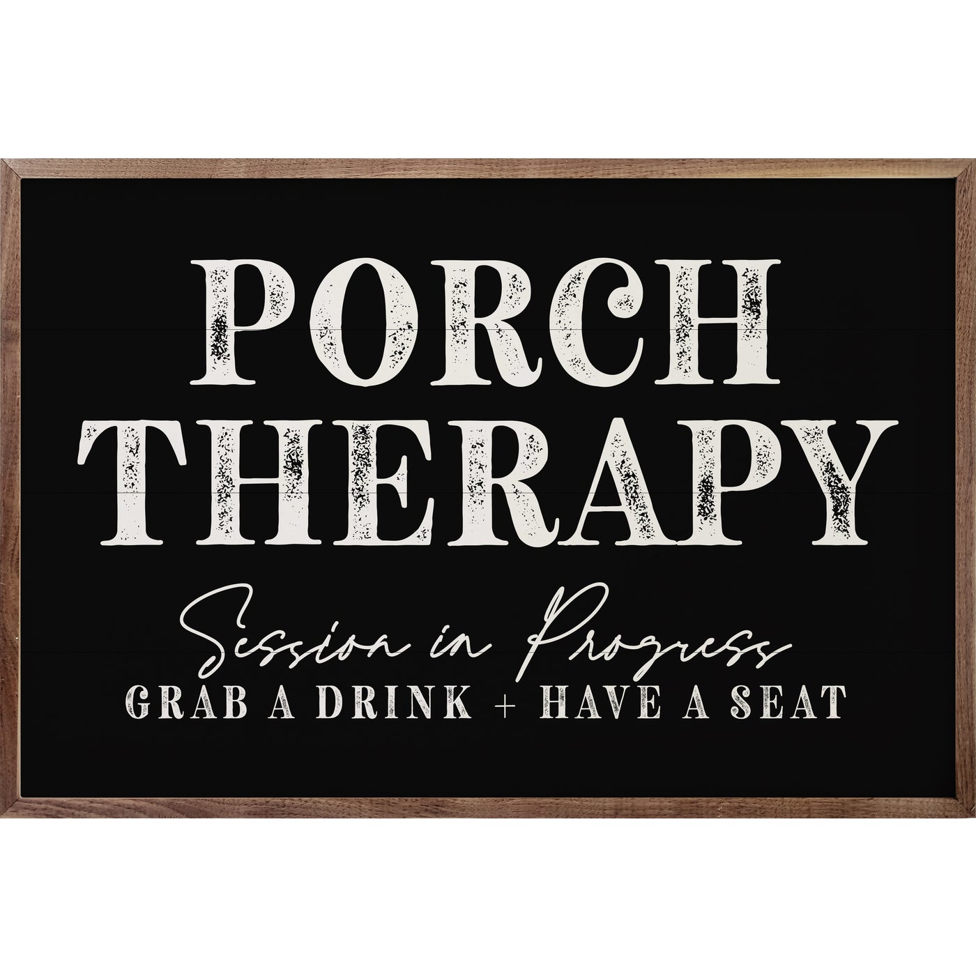 Porch Therapy Session In Progress Wood Framed Print