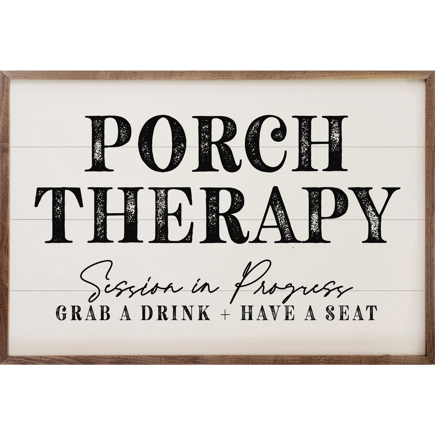 Porch Therapy Session In Progress Wood Framed Print