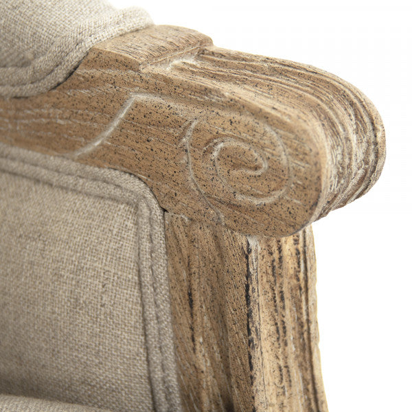 Red Stripe Louis Club Chair