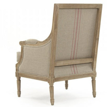 Red Stripe Louis Club Chair