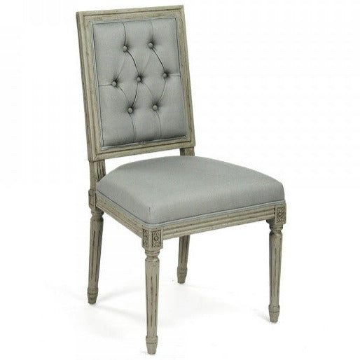 Sage Linen Louis Side Chair
