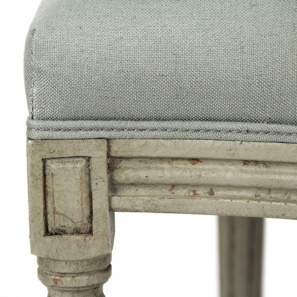 Seafoam Tufted Medallion Side Chair