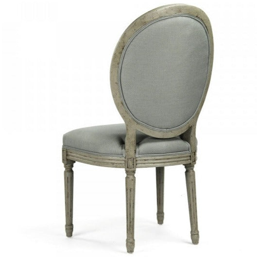 Seafoam Tufted Medallion Side Chair