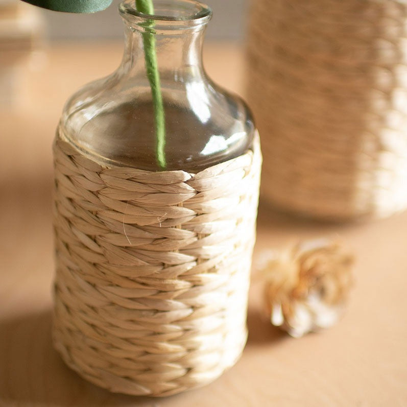 Seagrass Wrapped Vase Set