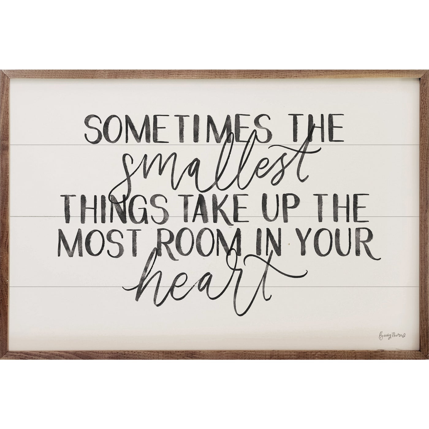 Sometimes The Smallest Wood Framed Print