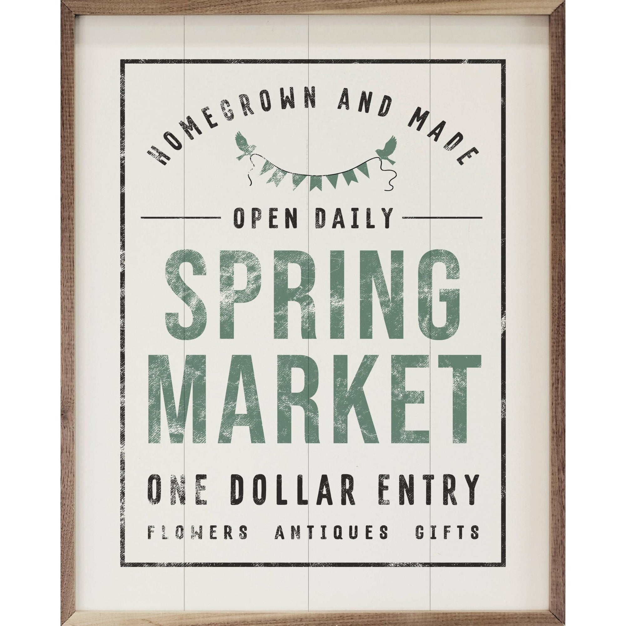 Spring Market Wood Framed Print