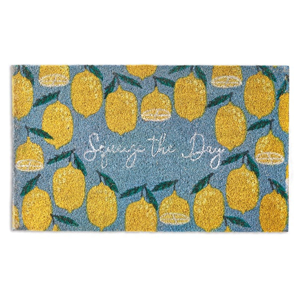 Squeeze The Day Lemons Door Mat