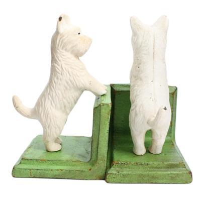 Standing Cast Iron Westie Bookends