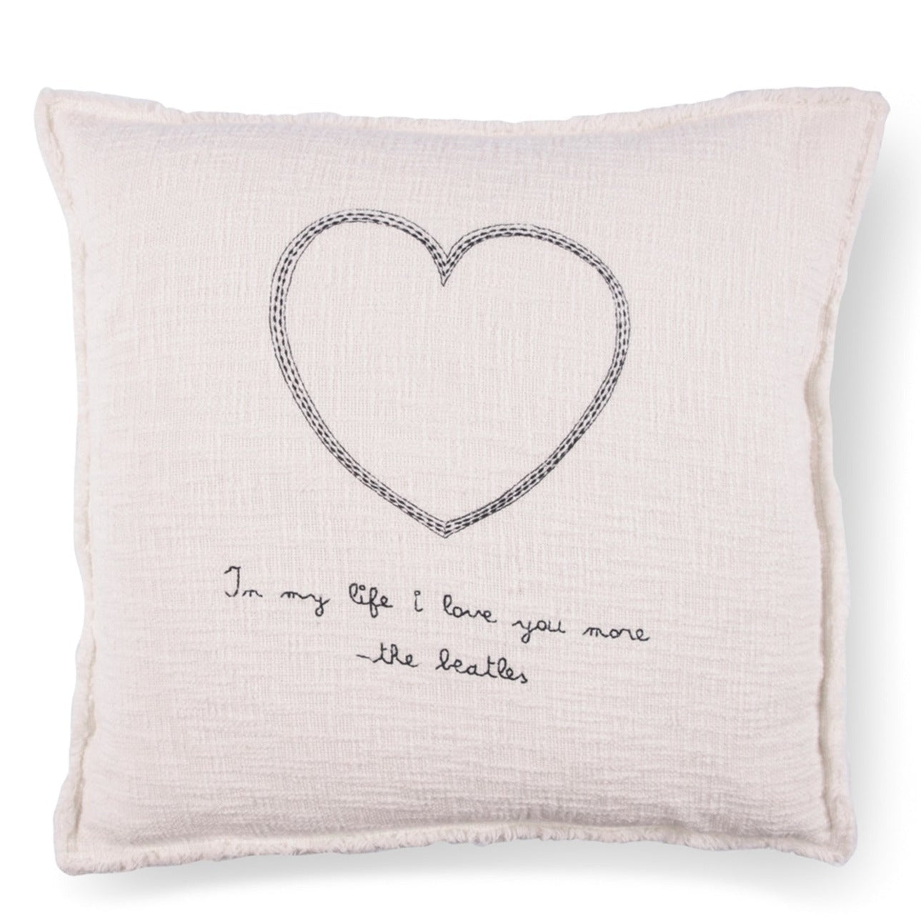 Sugarboo Designs In My Life (The Beatles) Embroidered Pillow A