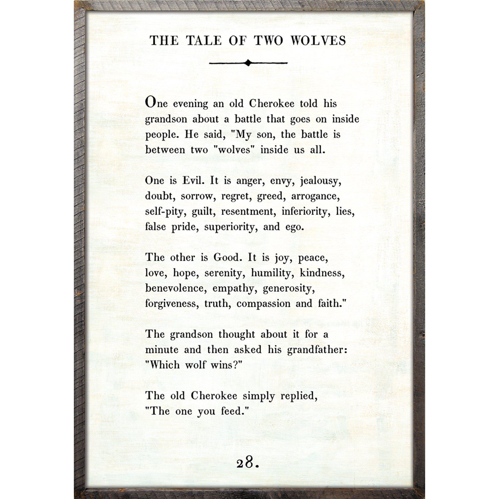 Sugarboo Designs The Tale Of Two Wolves Art Print