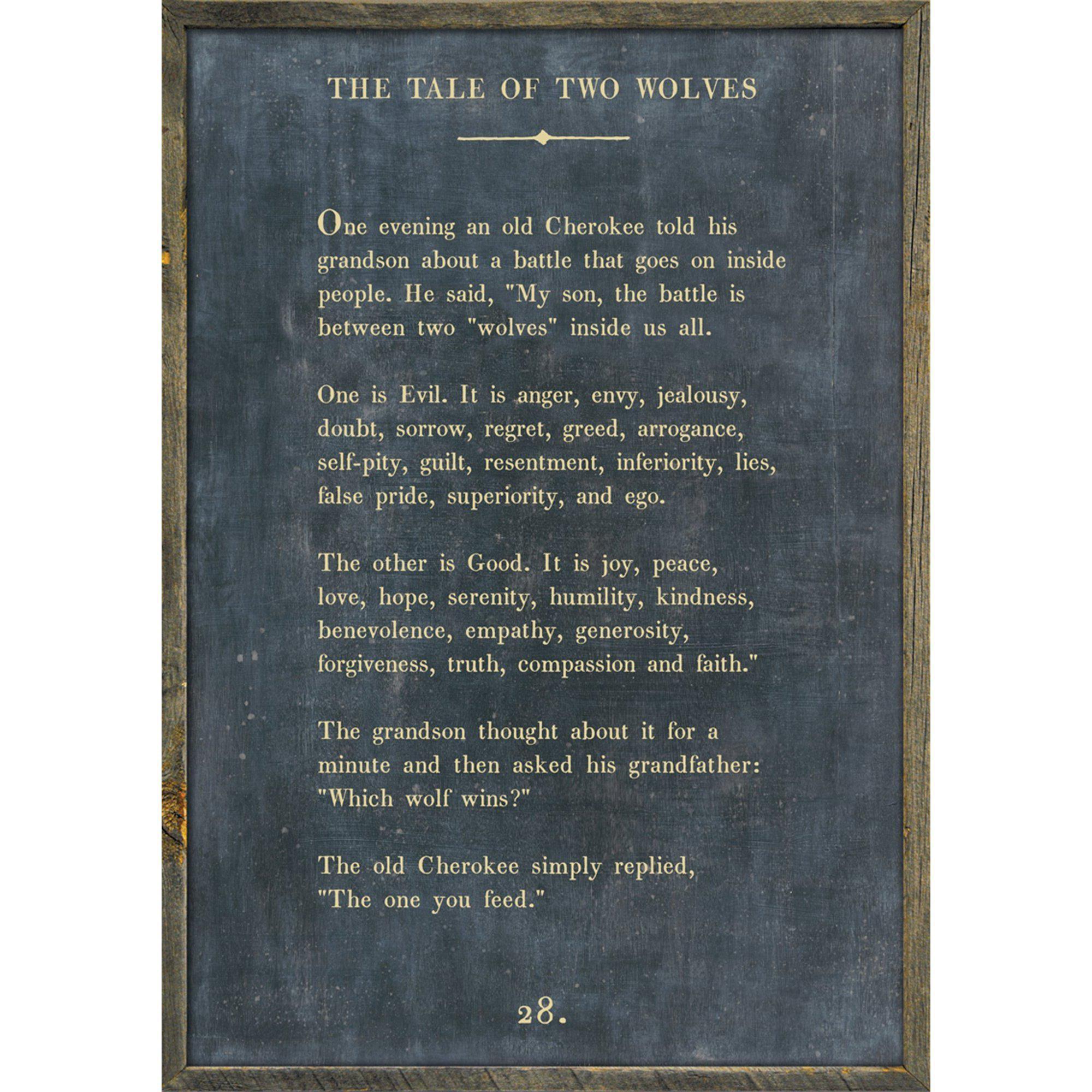 Sugarboo Designs The Tale Of Two Wolves Art Print