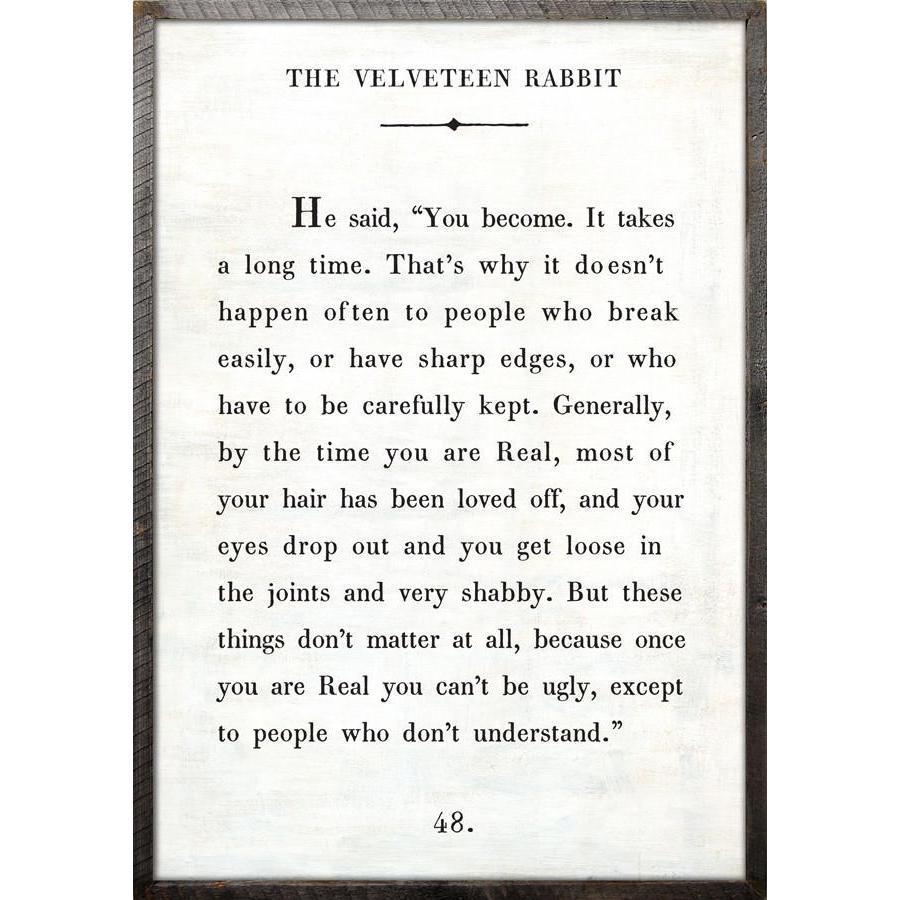Sugarboo Designs The Velveteen Rabbit Art Print