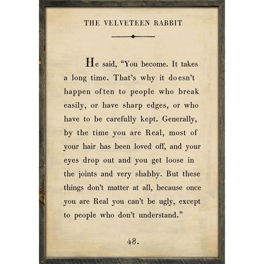 Sugarboo Designs The Velveteen Rabbit Art Print