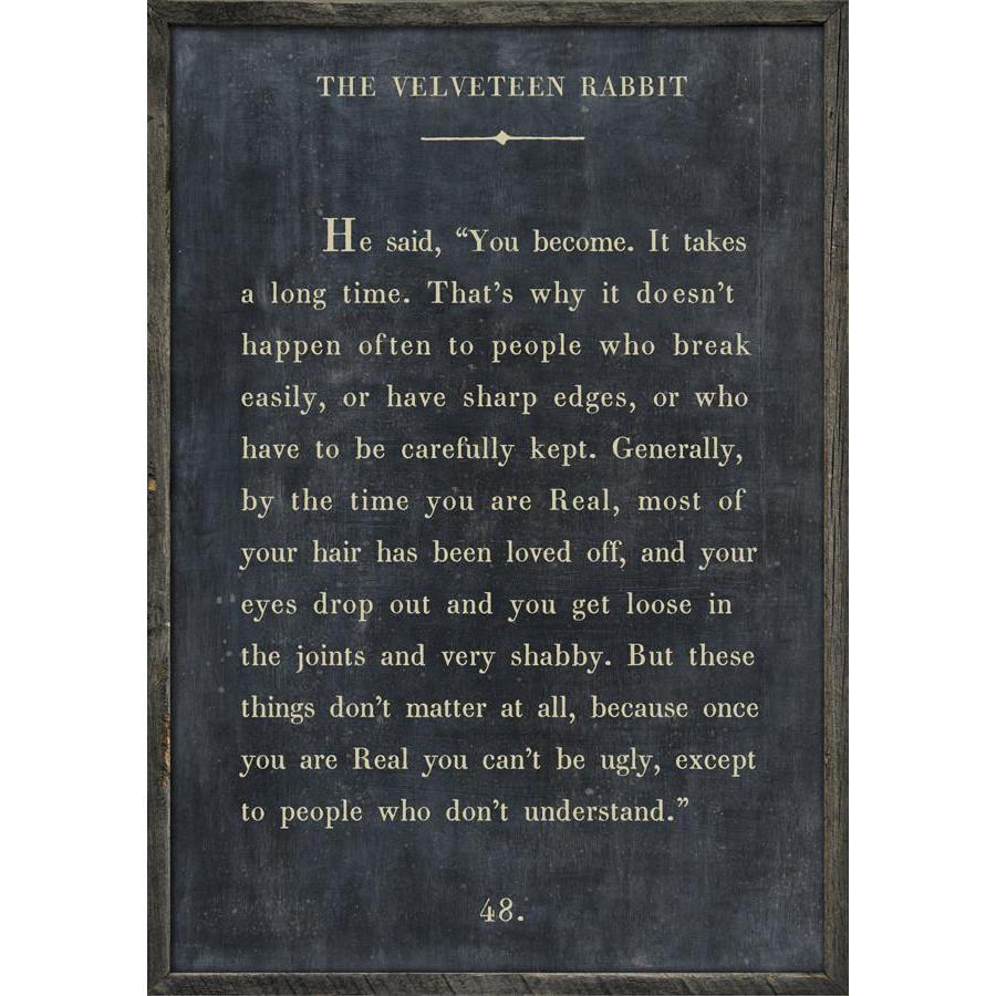 Sugarboo Designs The Velveteen Rabbit Art Print